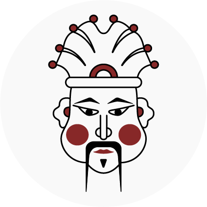 Logo: A Face of the god of wok